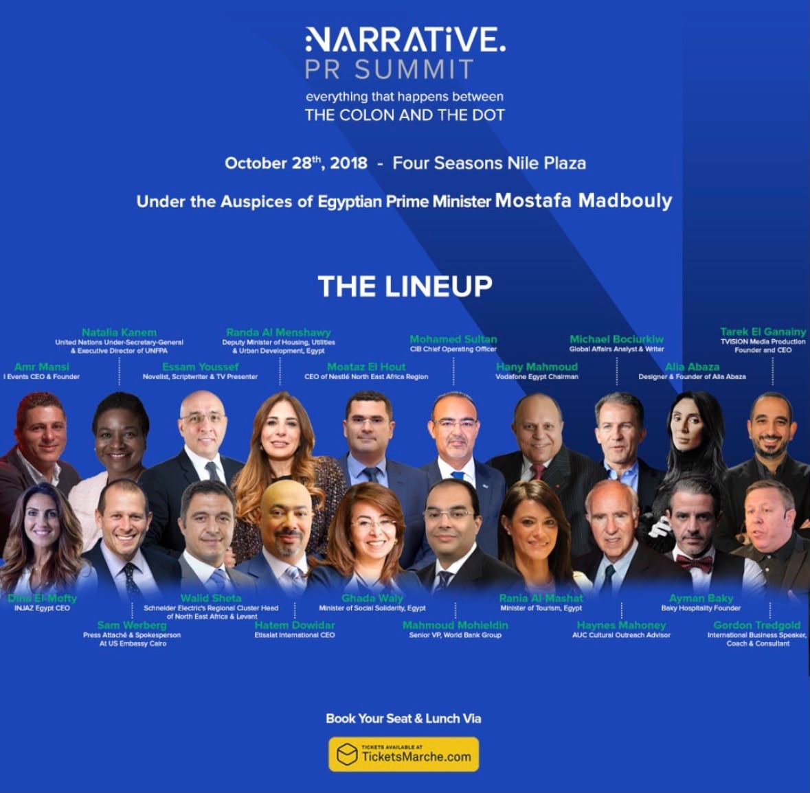 Speaker lineup for the 2018 Narrative PR Summit